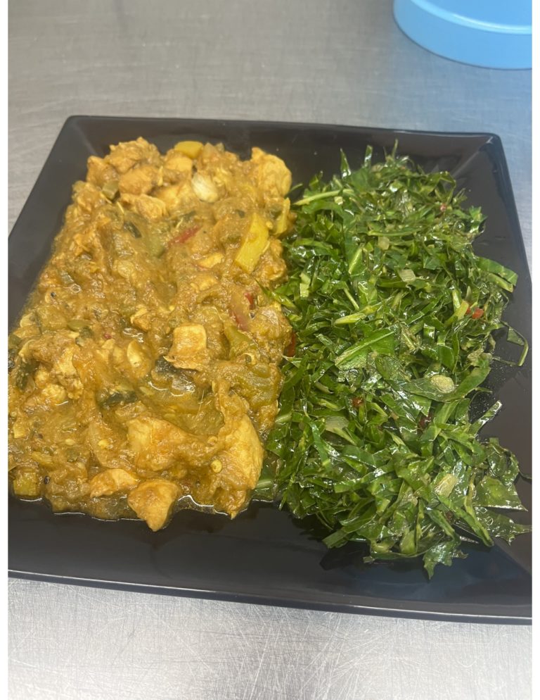 Chicken stew with sukuma